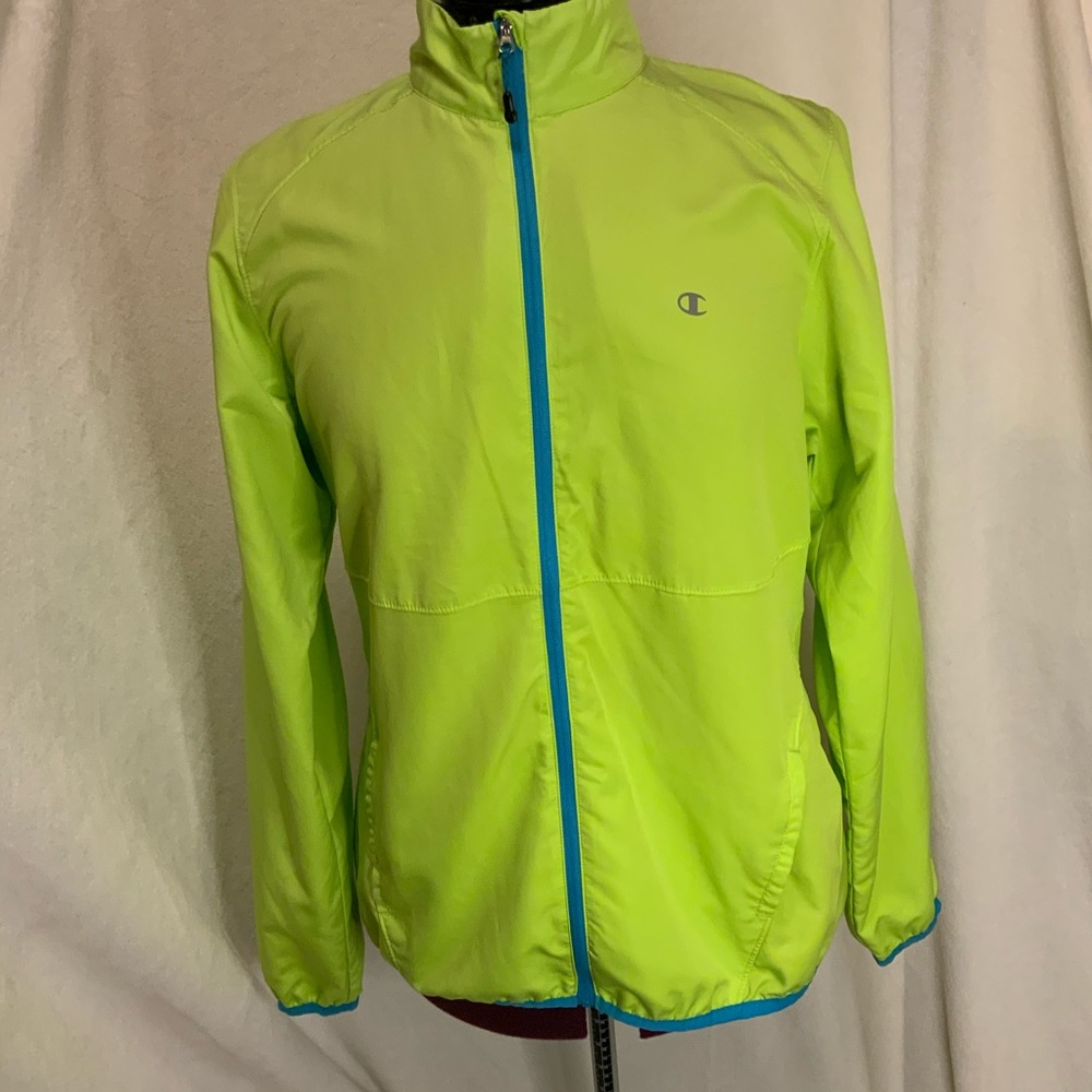 Green champion zip-up size large